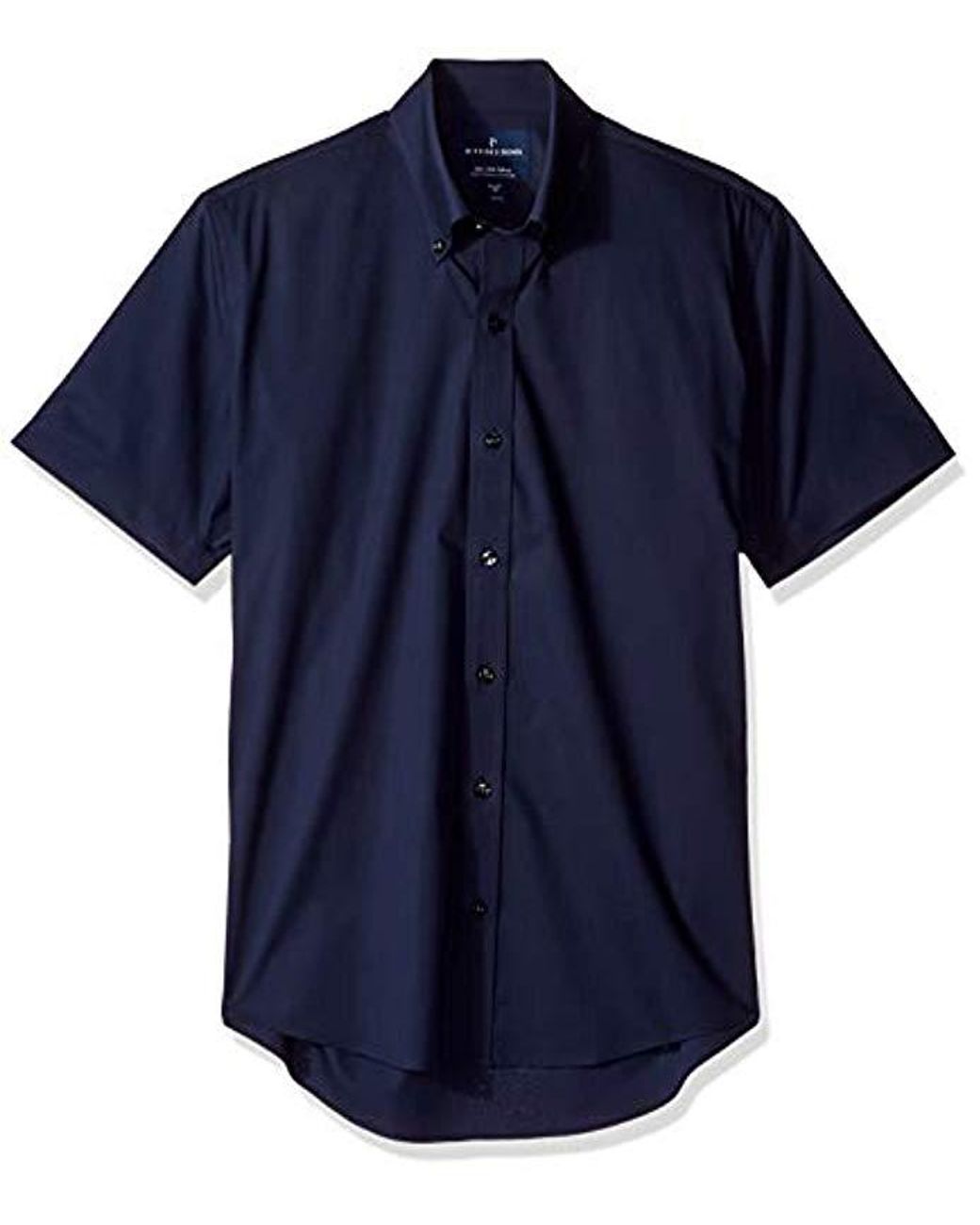 Buttoned Down Amazon Brand Slim Fit Buttoncollar Shortsleeve Stretch