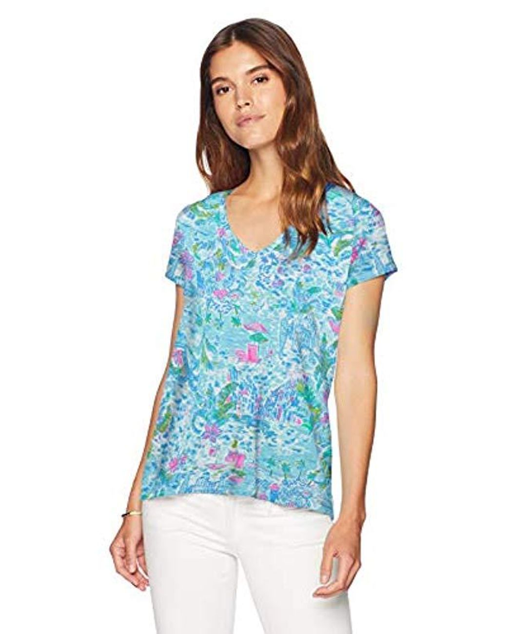 Lilly Pulitzer Etta Top in Blue - Lyst