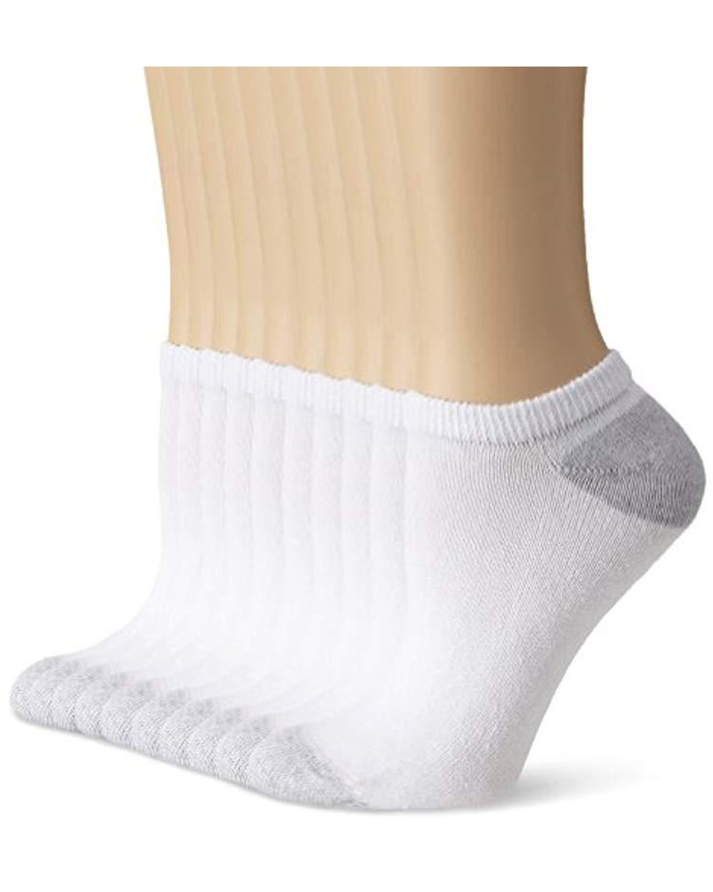 Hanes No Show Sock (pack Of 10),white,sock Size 9-11 Shoe Size 5-9 in ...