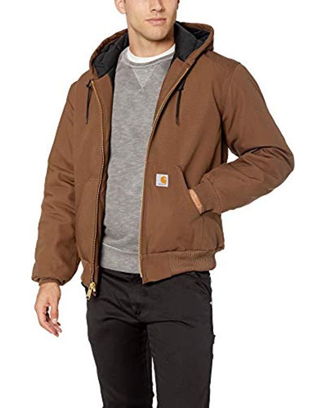 Lyst - Carhartt Quilted Flannel Lined Duck Active Jac, in Brown for Men