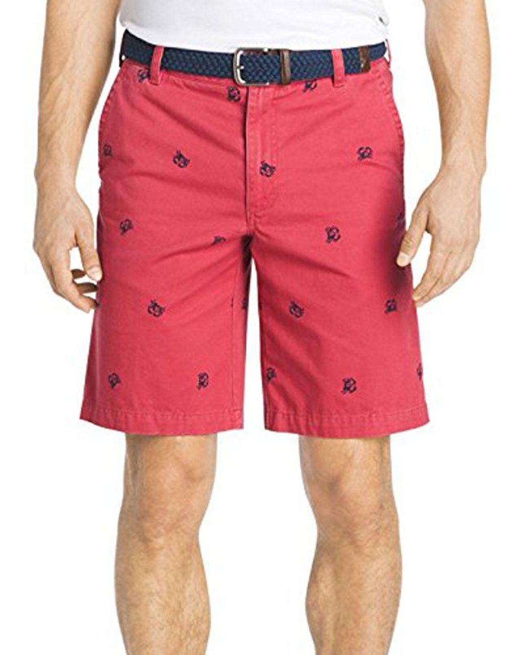 Lyst - Izod Saltwater Flat Front Shorts in Red for Men
