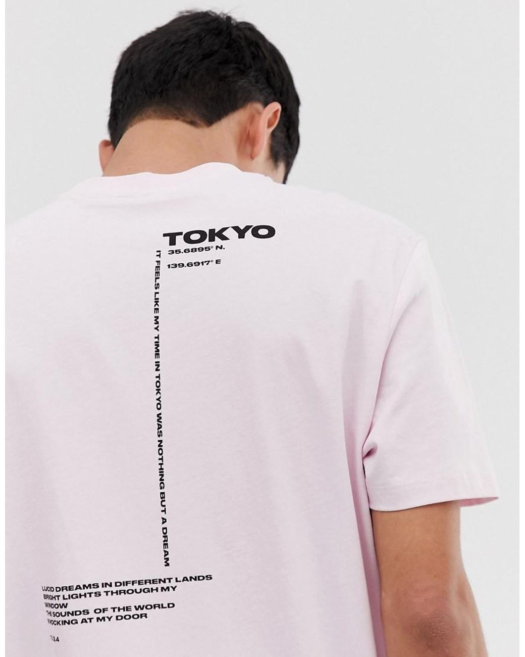 ASOS Relaxed T-shirt With Back Text Print in Pink for Men - Lyst
