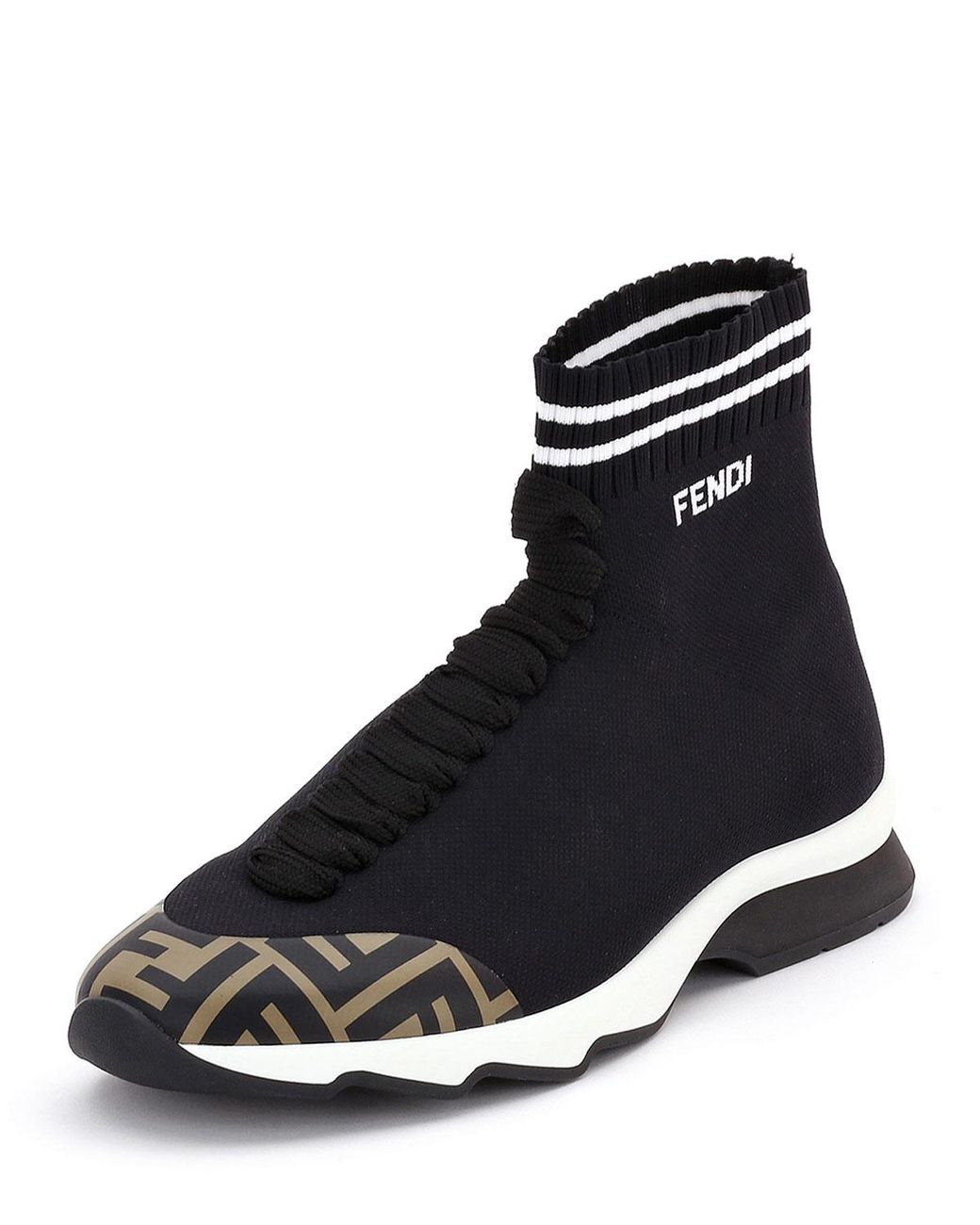 Fendi Synthetic Sock Sneakers in Black - Save 62% - Lyst