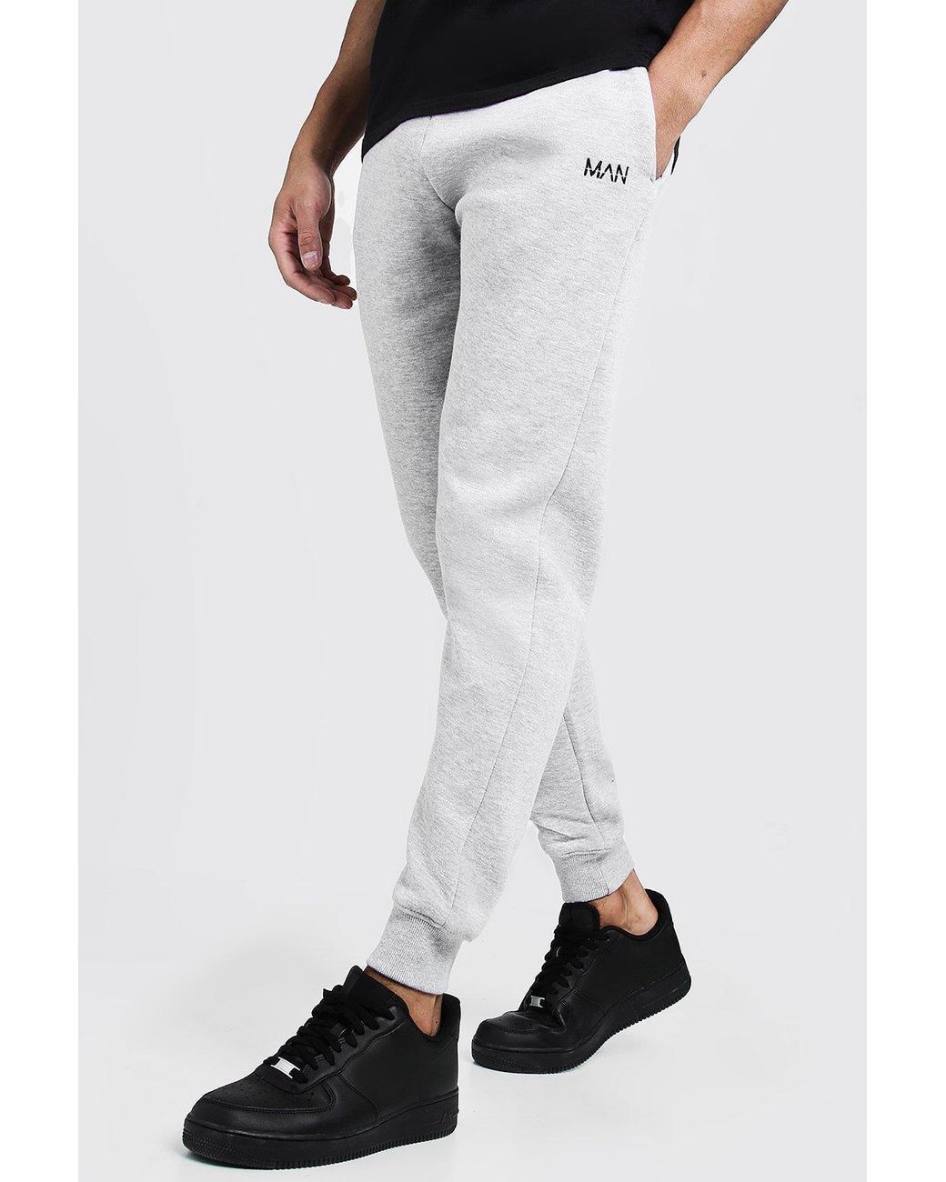 boohoo mens grey joggers