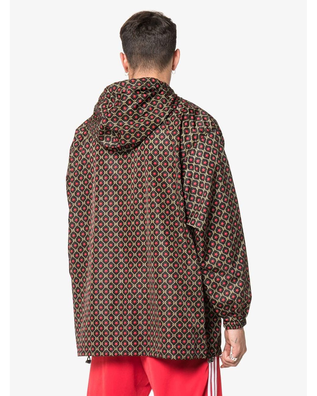 Gucci GG Logo Print Hooded Windbreaker Jacket for Men , Lyst