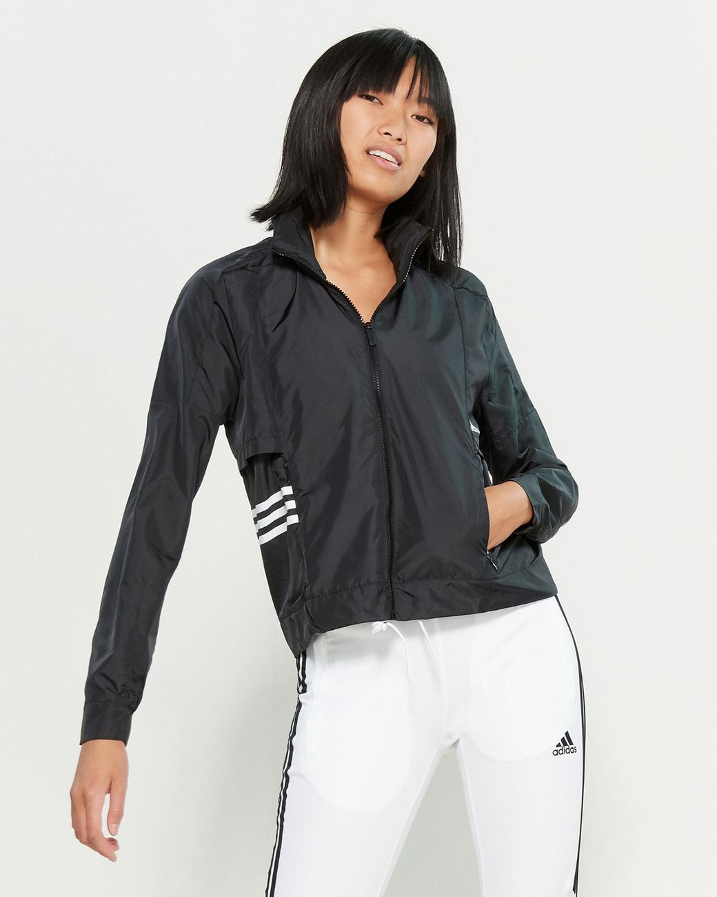 adidas women's outline windbreaker jacket