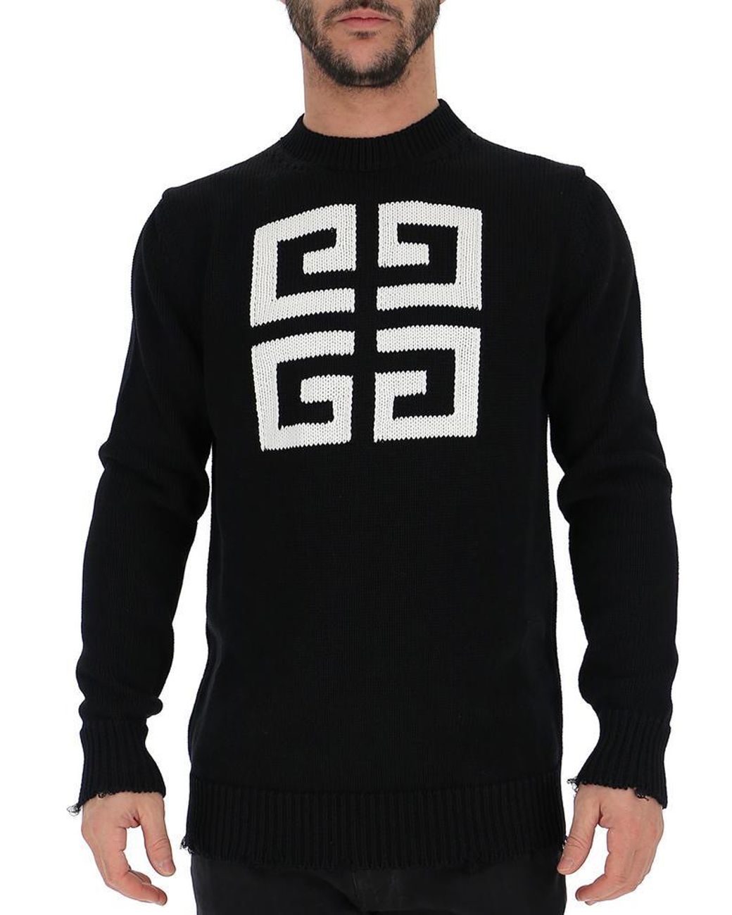 Lyst - Givenchy 4g Knit Pullover in Black for Men