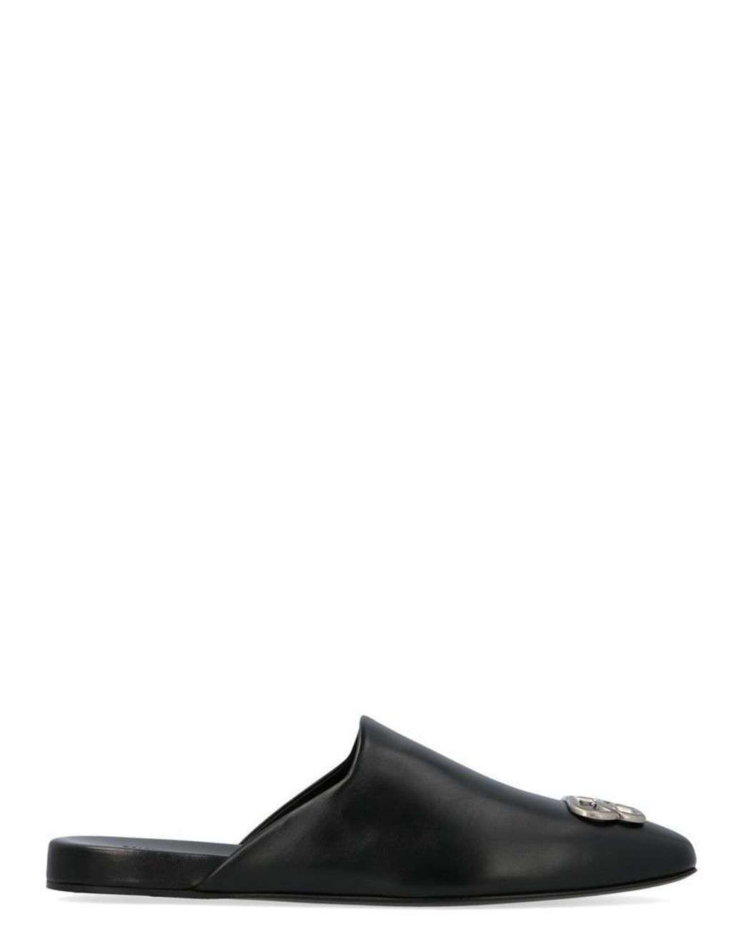 Balenciaga Leather Cosy Bb Mules in Black for Men - Save 16% - Lyst