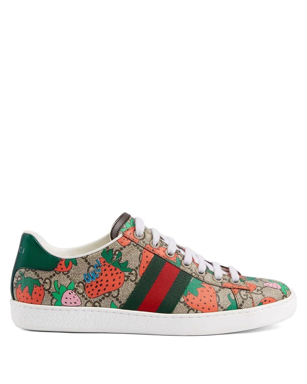 Gucci Canvas Women's Ace GG Strawberry Sneaker Lyst