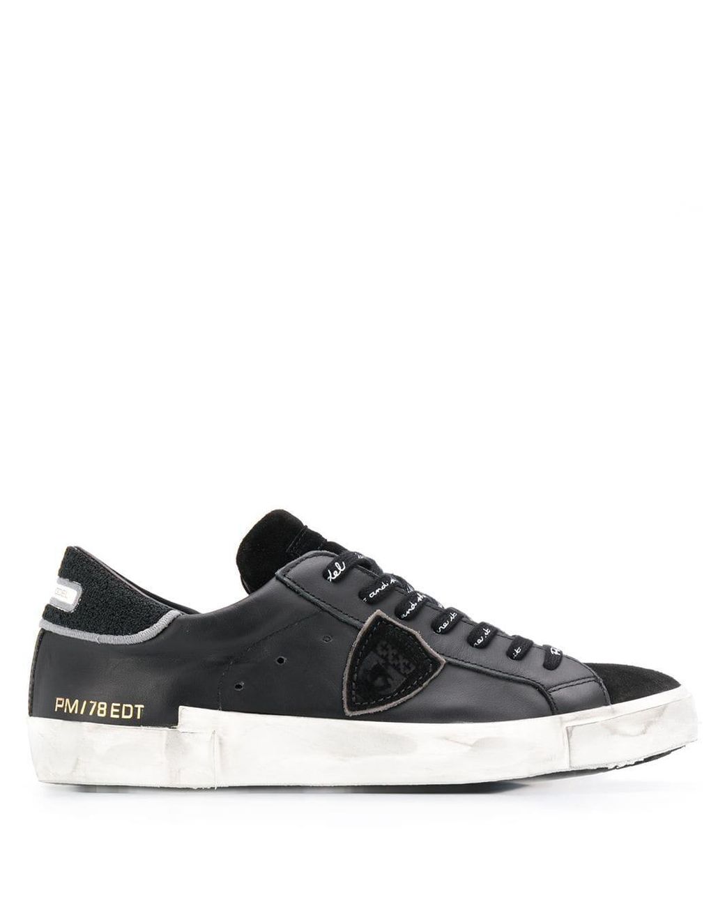 Philippe Model Leather Prsx Eponge Sneakers in Black for Men - Save 7% ...