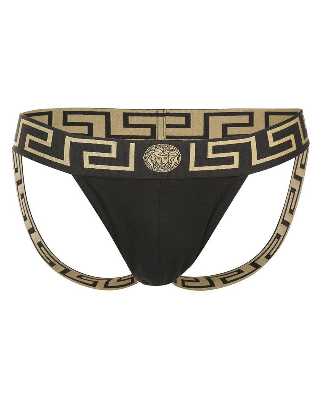 Versace Medusa Head Jockstrap in Black for Men - Lyst