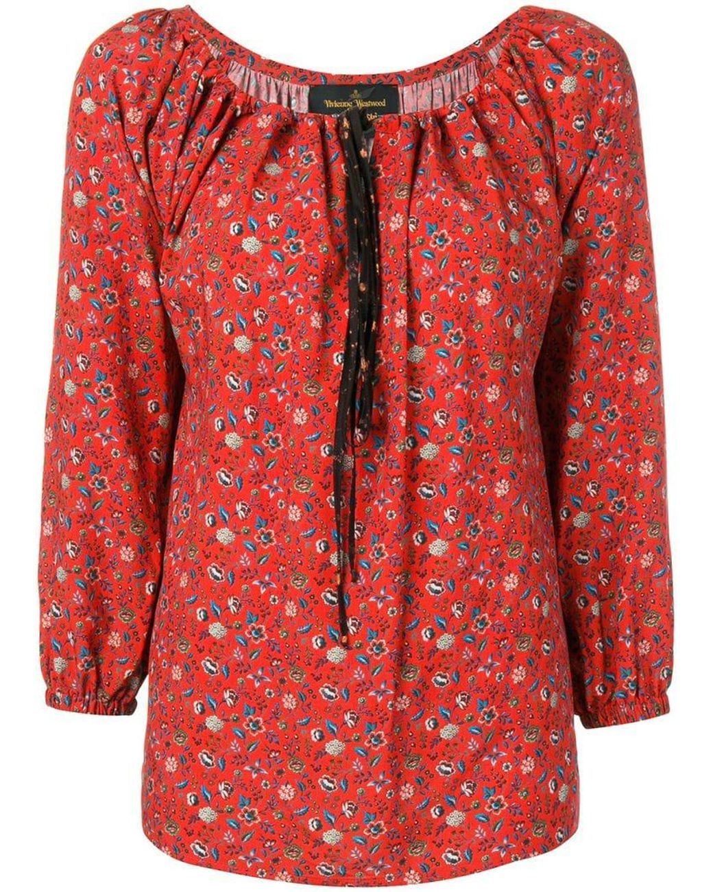 Vivienne Westwood Anglomania Floral Print Blouse in Red - Save 55% - Lyst