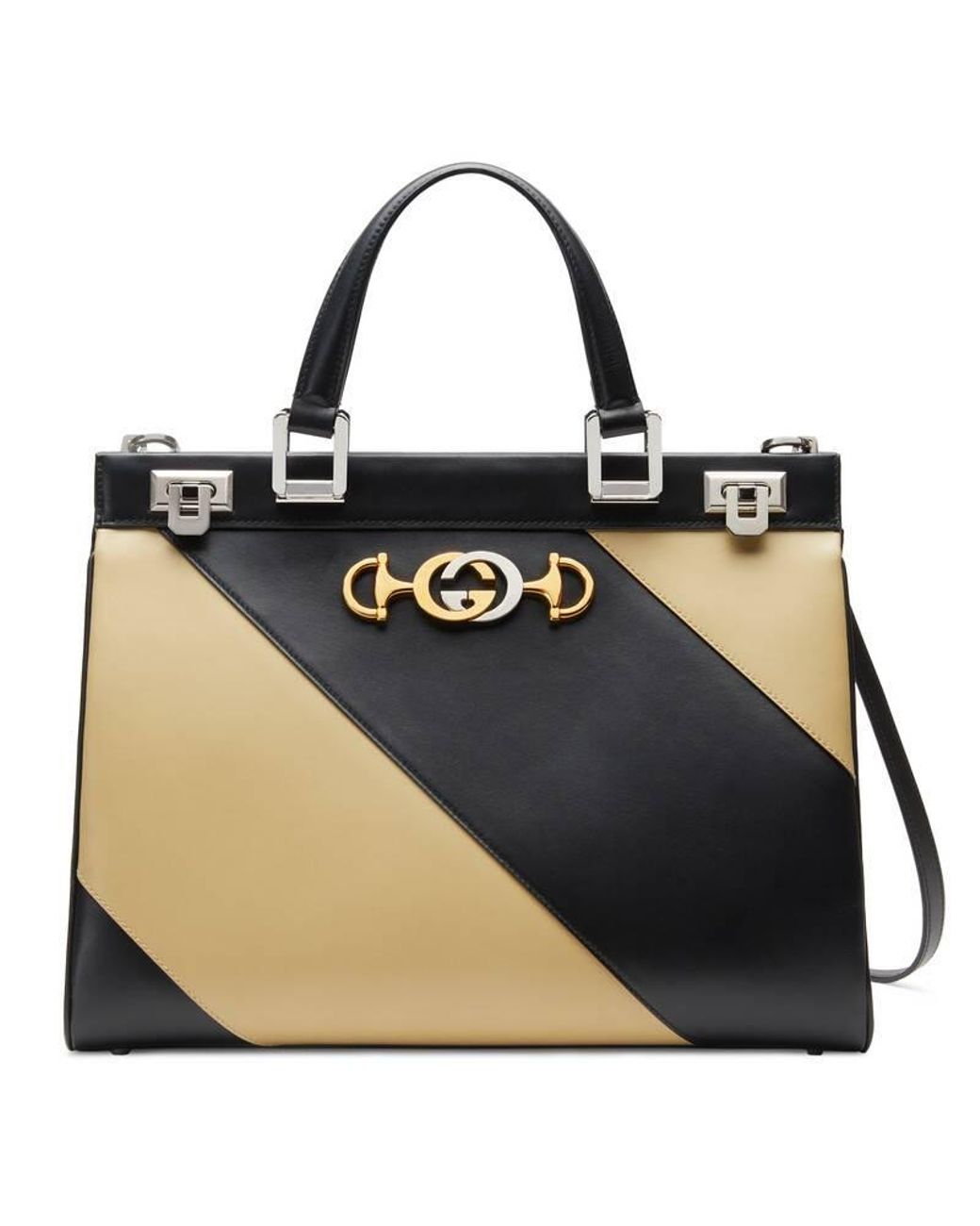 gucci zumi diagonal stripe small top handle bag