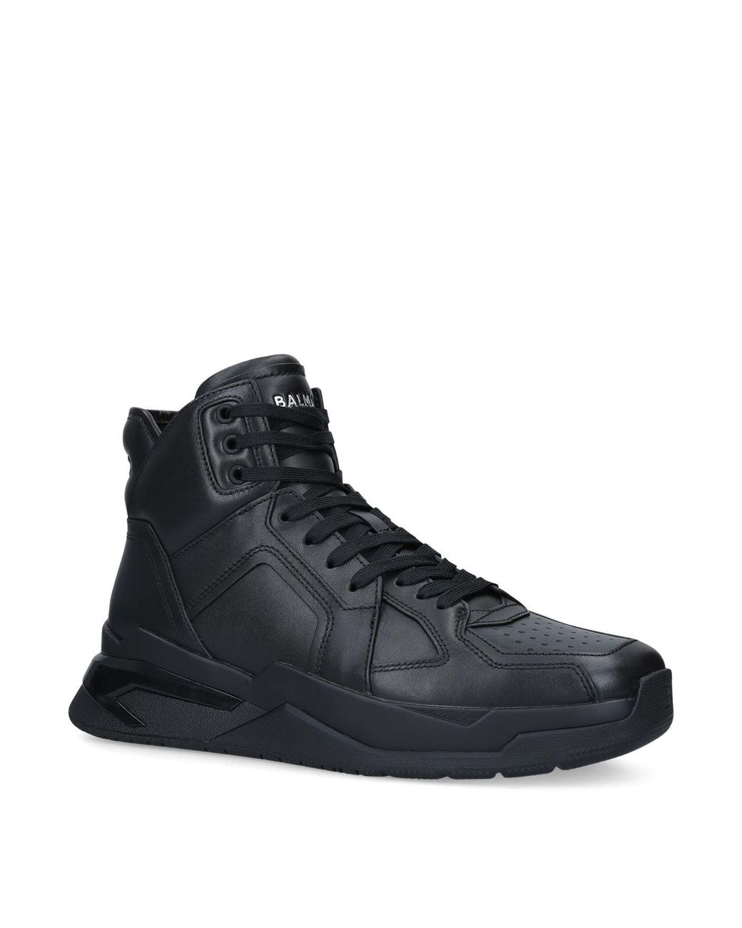 Balmain Leather B Ball High-top Sneakers in Black for Men - Lyst
