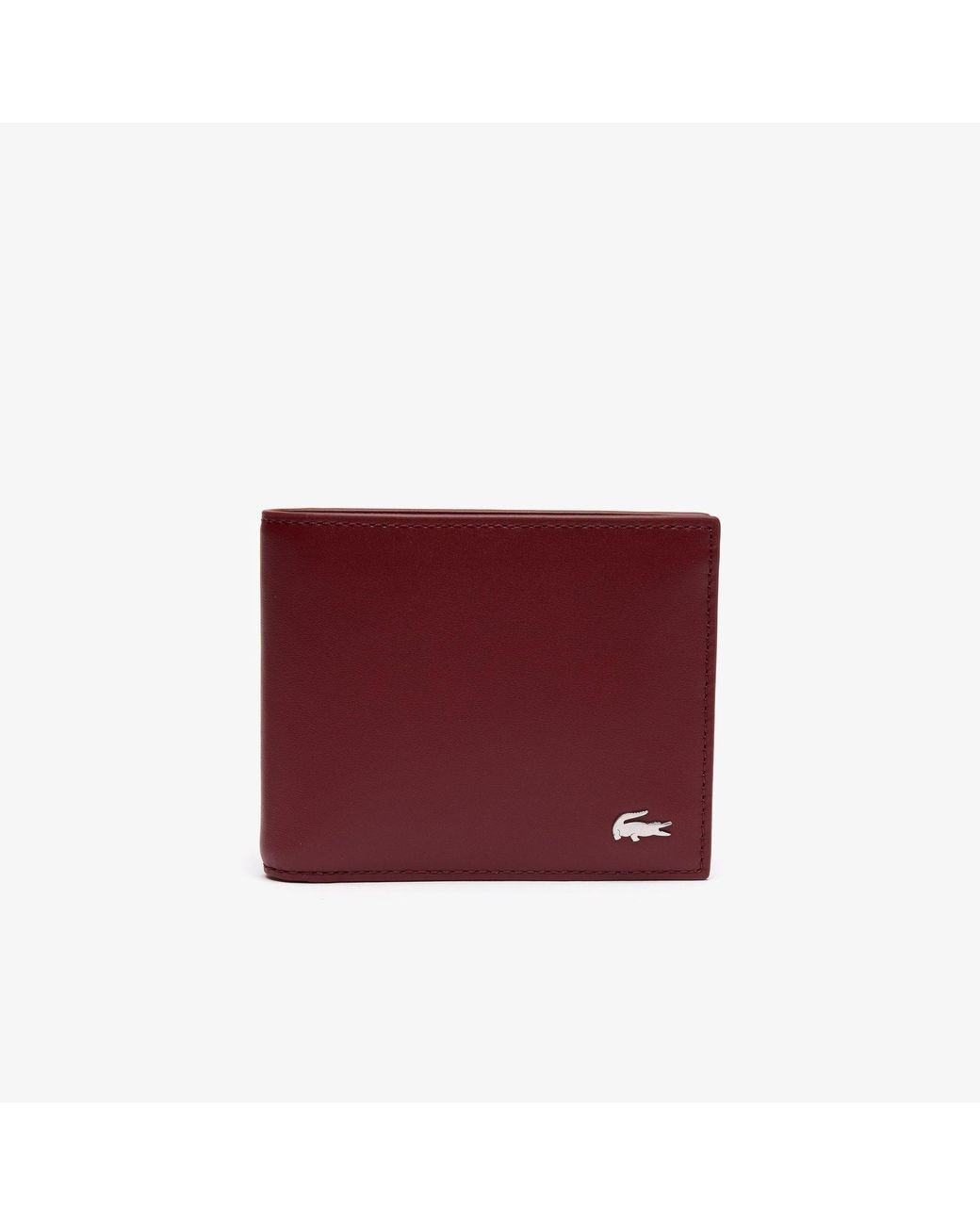 Lacoste Fitzgerald 6 Card Leather Wallet in Red for Men Lyst