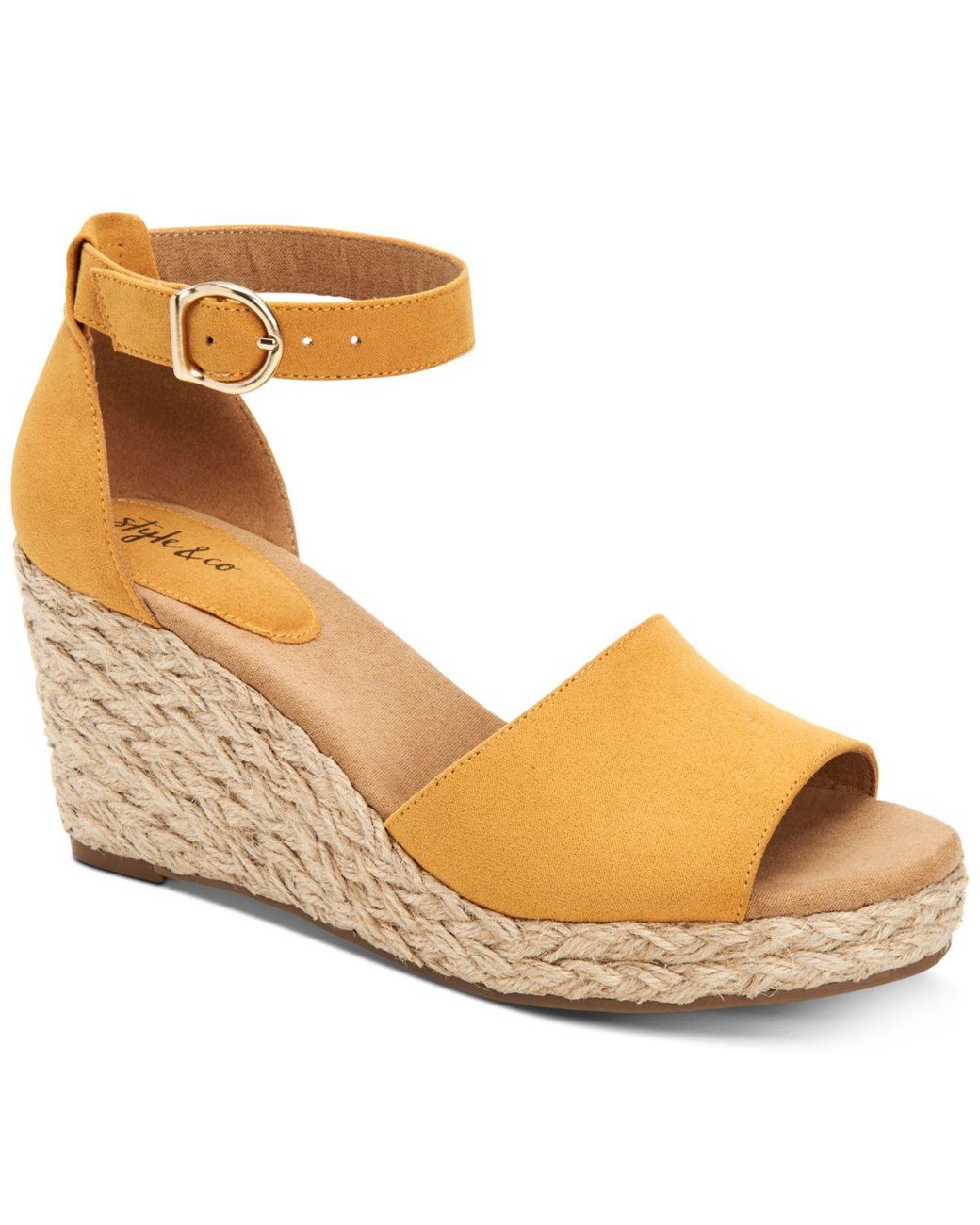 Lyst - Style & Co. Seleeney Wedge Sandals, Created For Macy's in Yellow