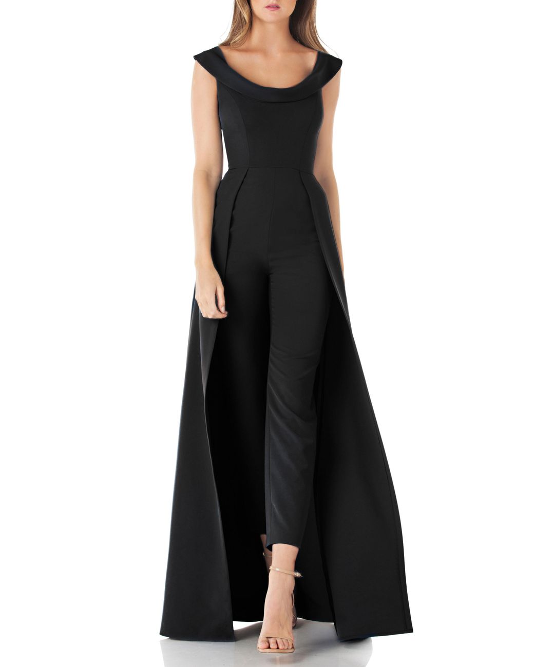 Lyst - Kay Unger Jumpsuit Gown in Black