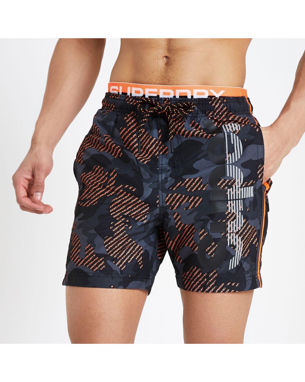 superdry camo swim shorts