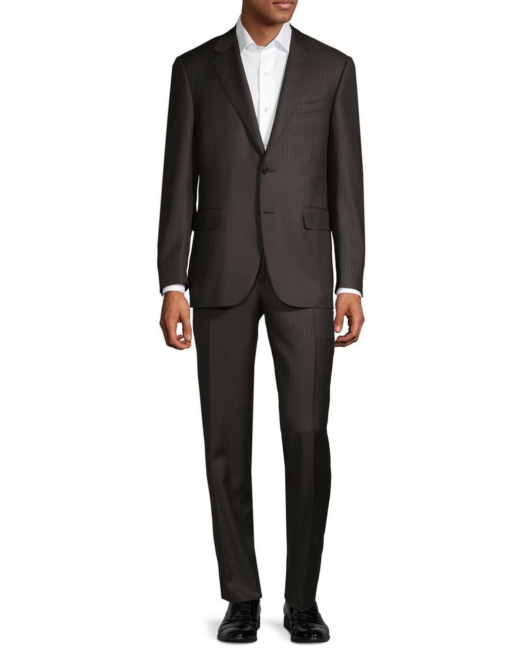 Canali Slimfit Textured Wool Suit in Gray for Men Lyst