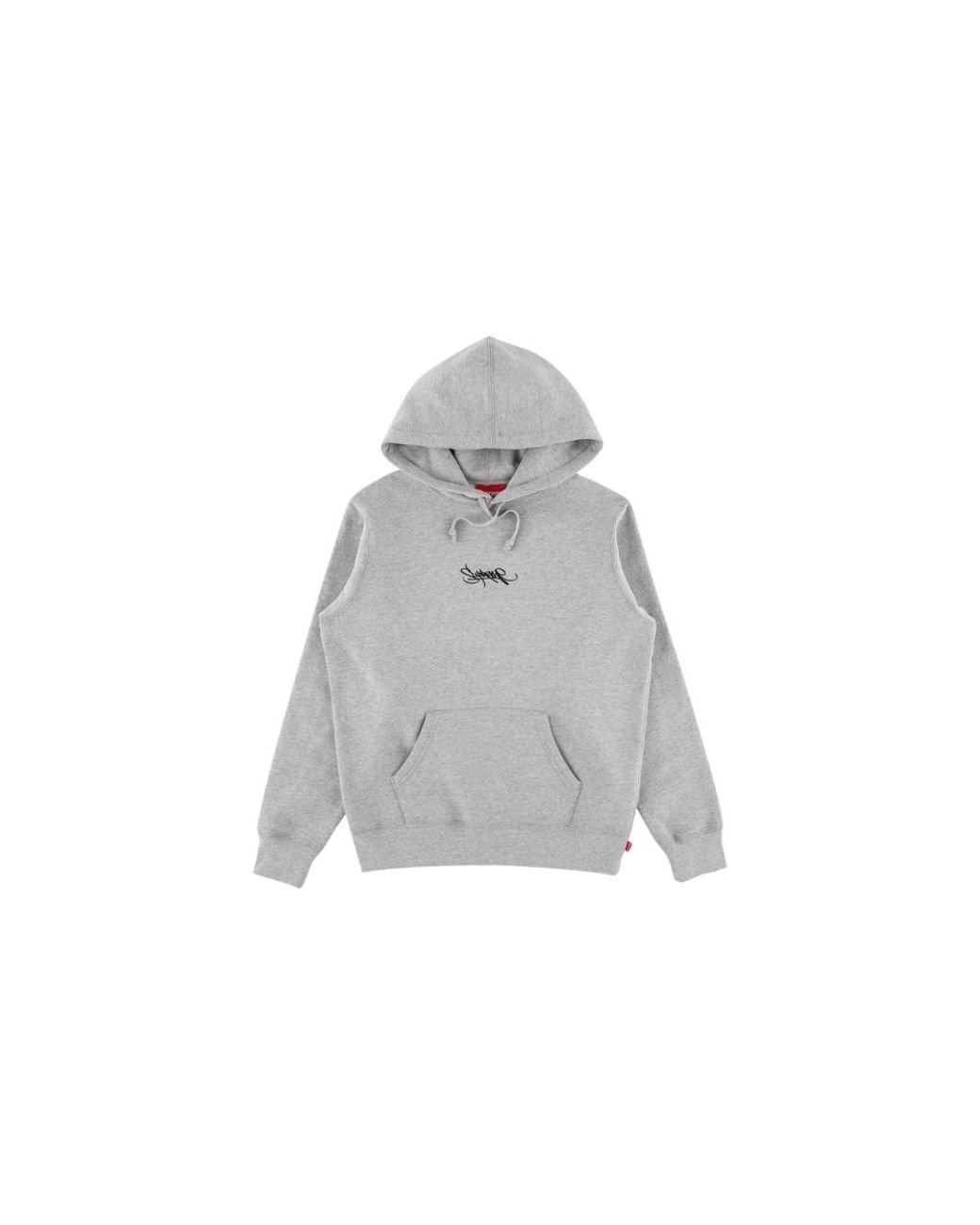 Supreme Tag Logo Hoodie Sweatshirt 'ss 19' in Gray for Men - Lyst