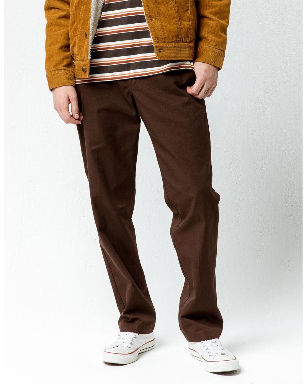 Dickies Synthetic 850 Slim Taper Flex Brown Mens Pants for Men - Lyst