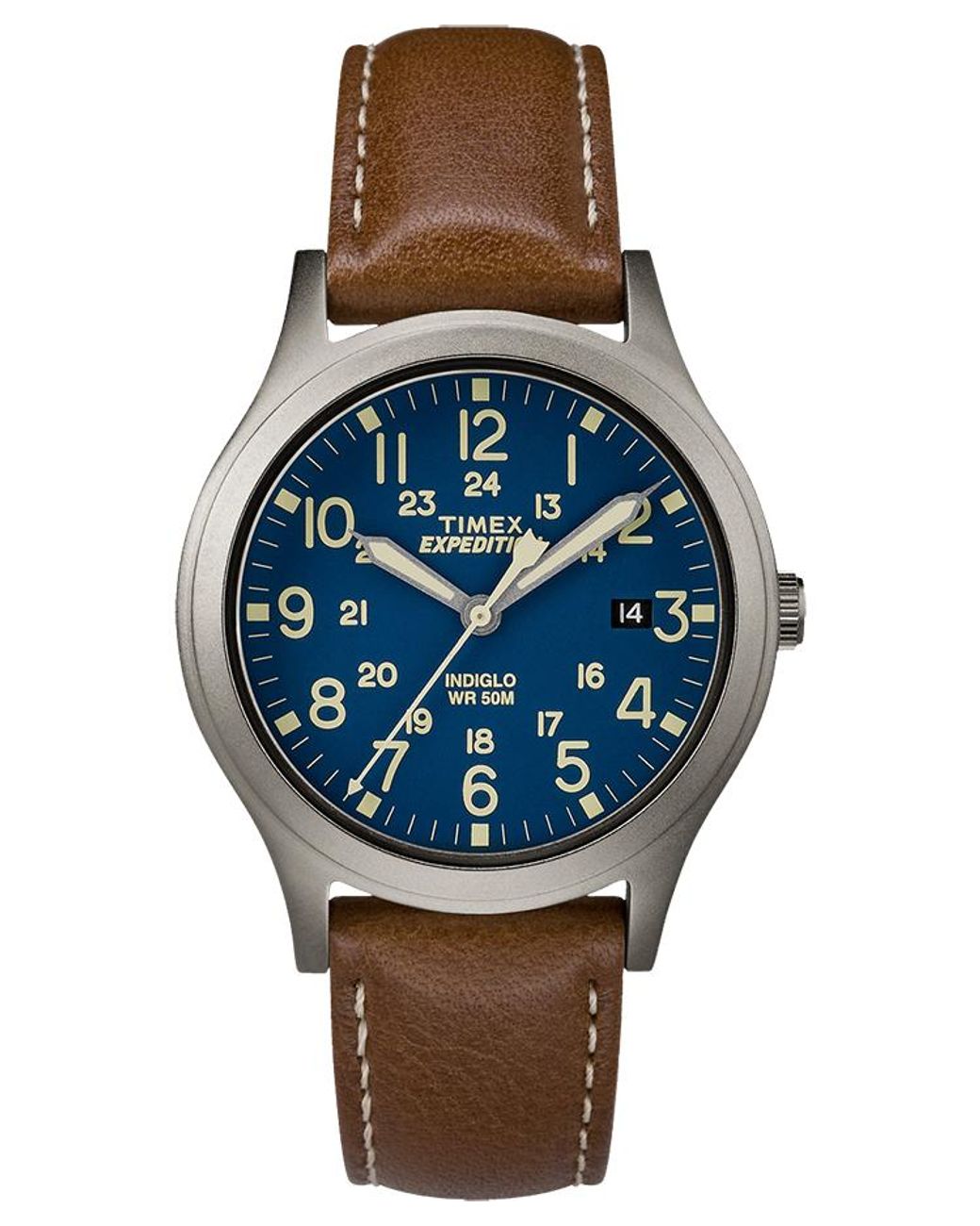 Lyst - Timex Watch Unisex Expedition Scout Midsize 36mm Leather Strap ...