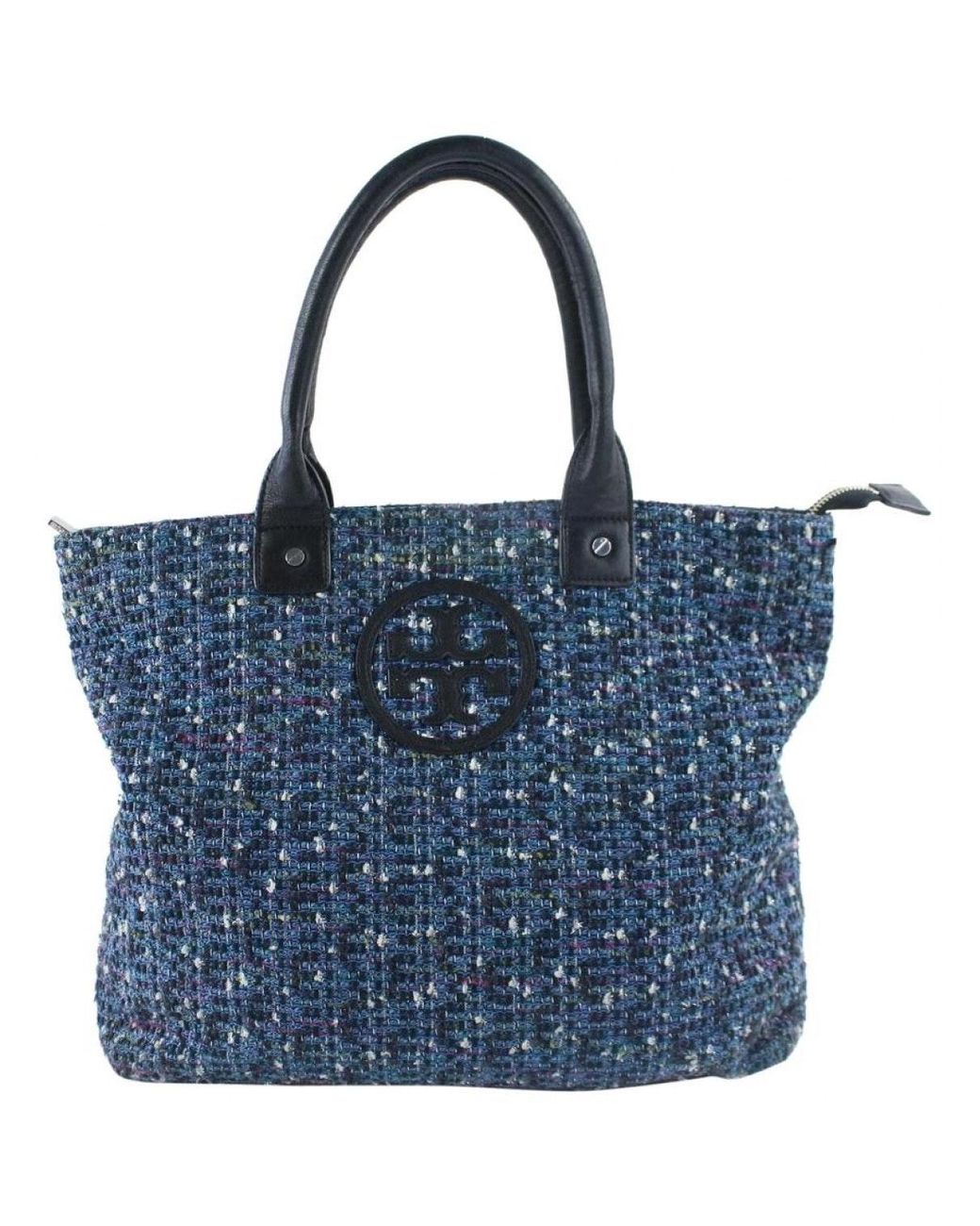 Tory Burch Blue Tweed Handbag - Lyst