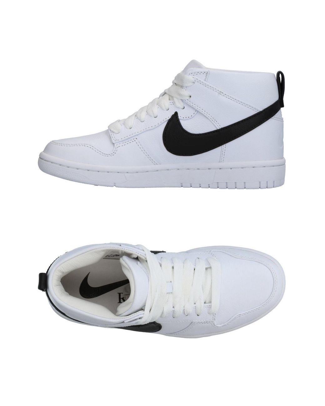 all white nike high top shoes