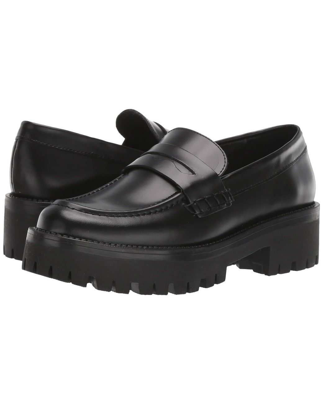 steve madden chunky heel loafer