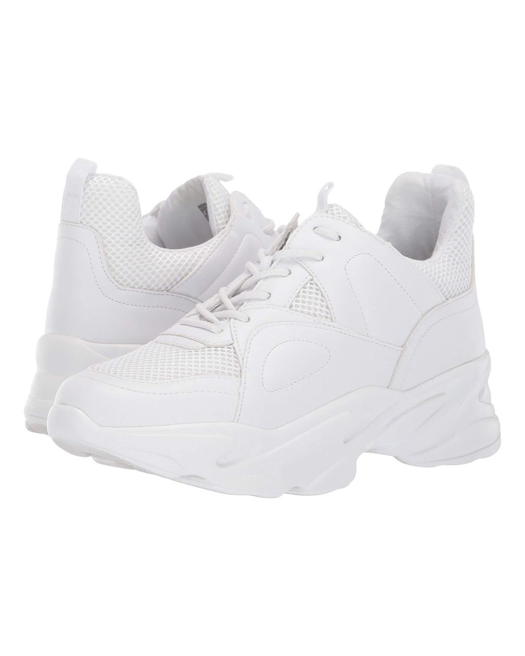 Steve Madden Leather Movement Sneakers in White - Lyst