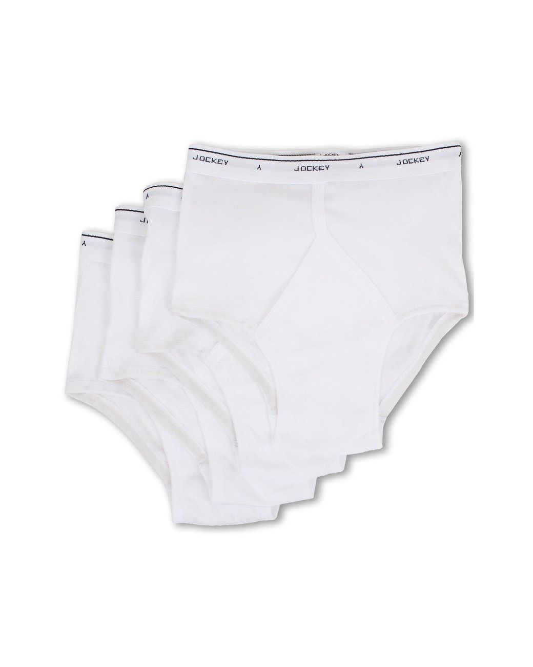 Jockey Cotton Full-rise Brief 4-pack in White for Men - Lyst