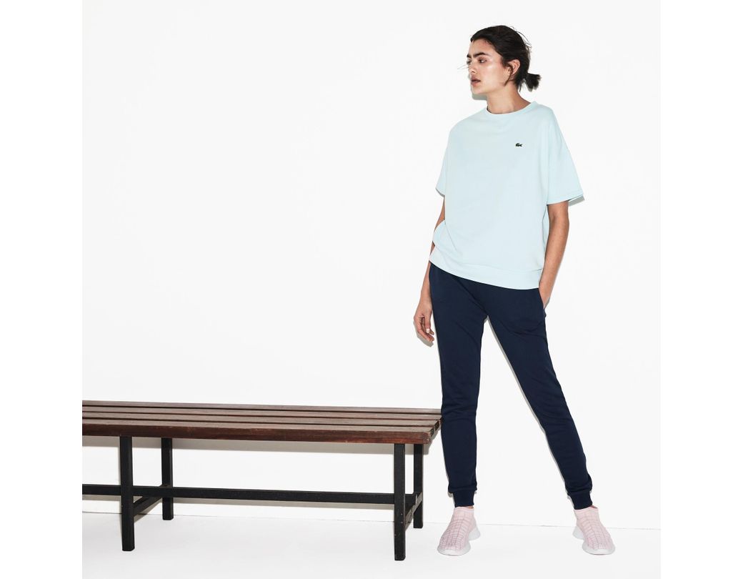 lacoste cuffed fleece track pants