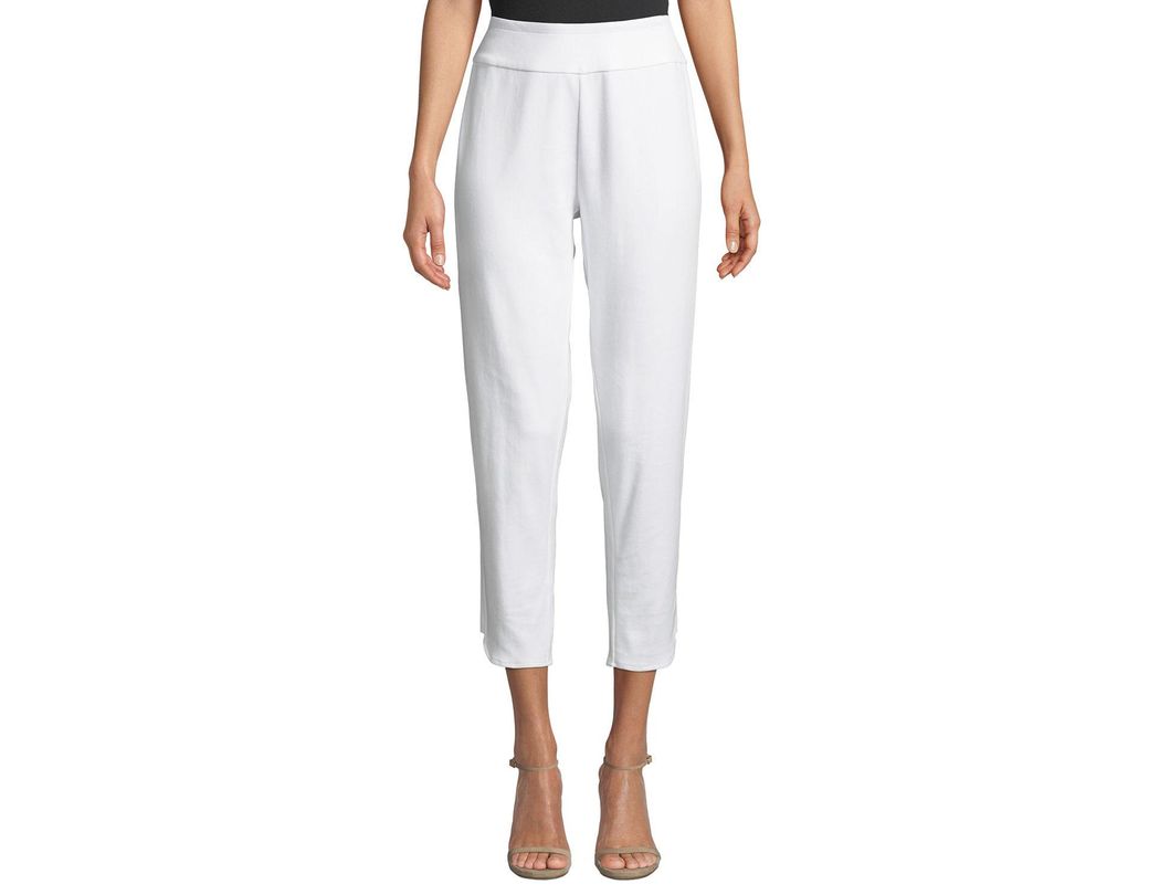 plus size white crop pants