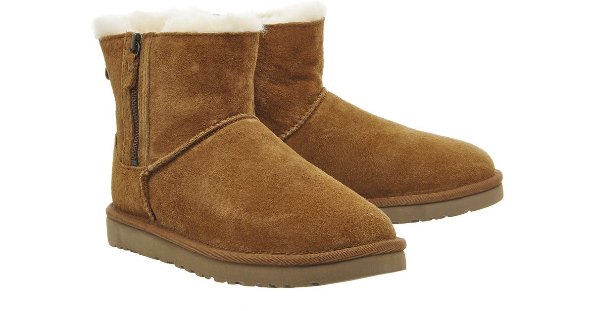 ugg classic mini double zip leather