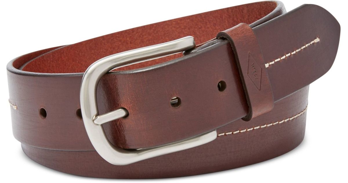 Fossil Cullen Casual Leather Belt in Brown for Men (Dark Brown) | Lyst