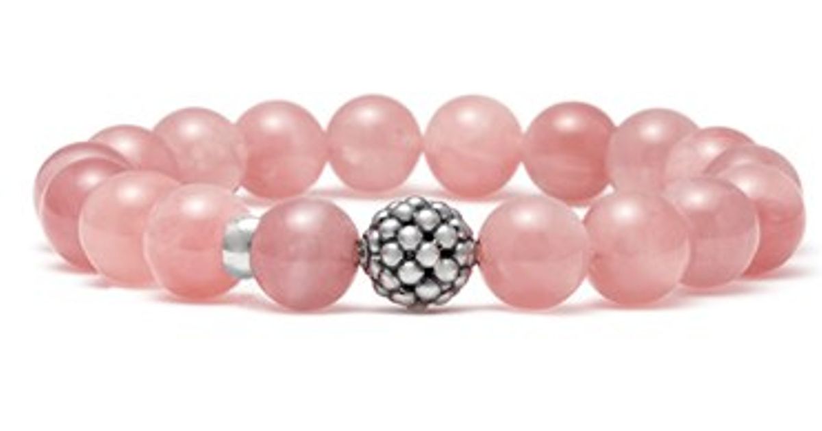 Lyst Lagos Bead Stretch Bracelet In Pink