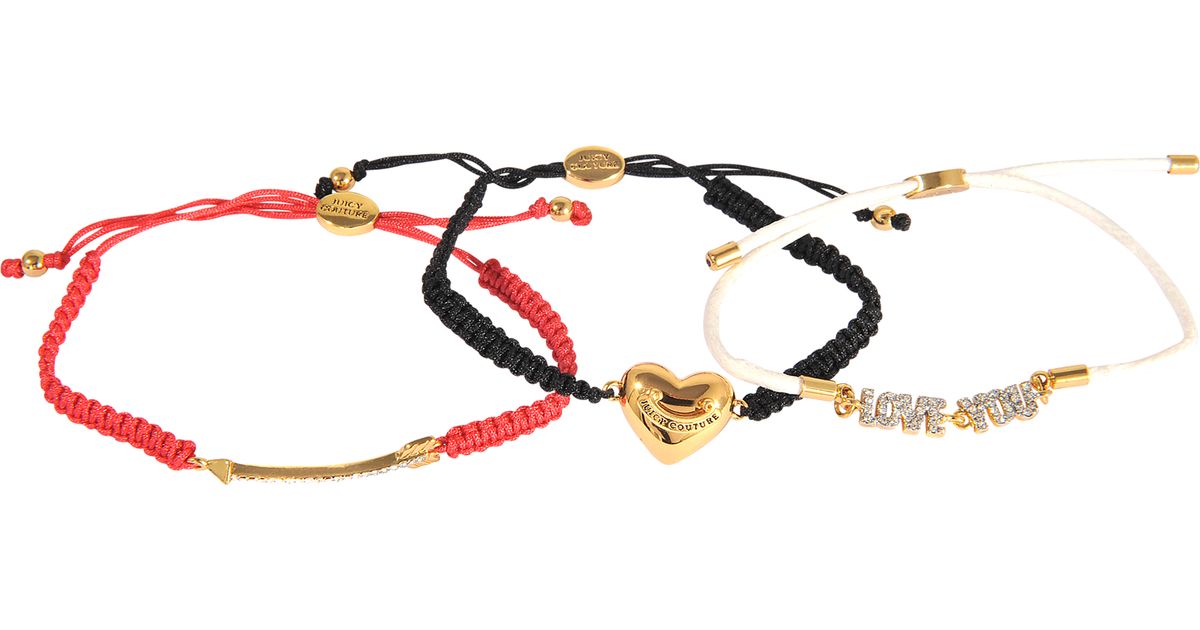 Lyst Juicy Couture Set Of 3 Friendship Bracelets