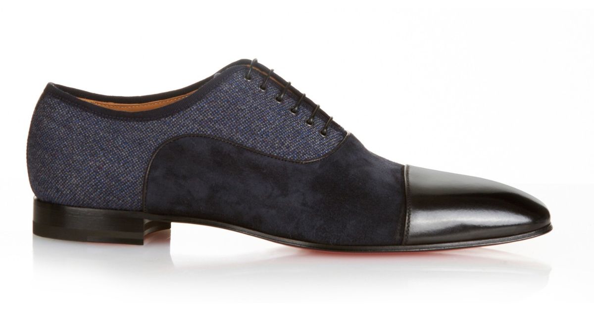 Christian louboutin Greggo Tri-Panel Oxford Shoes in Blue for Men ...  