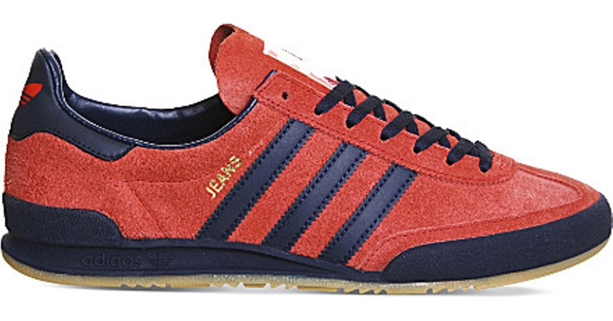 adidas jeans red and black