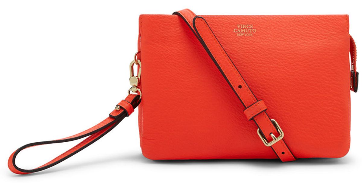 Vince Camuto Orange Cami Leather Crossbody Bag Lyst