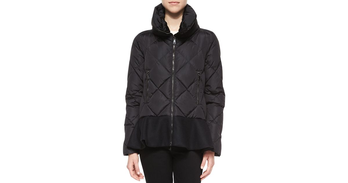 moncler vouglette peplum coat moncler vouglette peplum coat