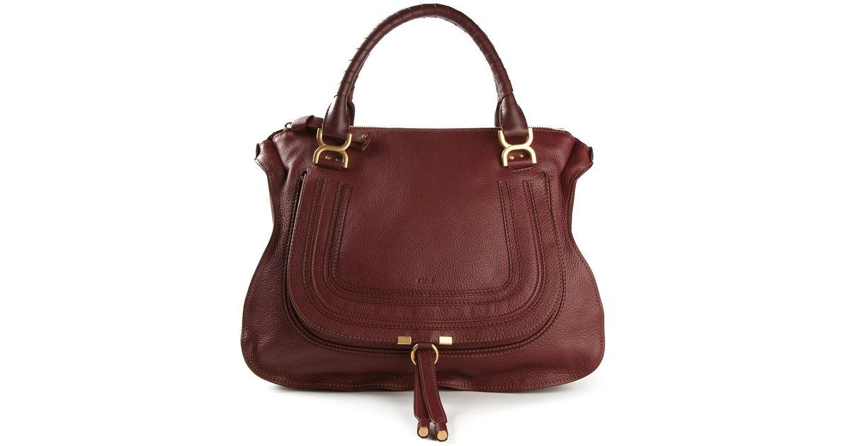 Chlo Large Marcie Tote in Red | Lyst