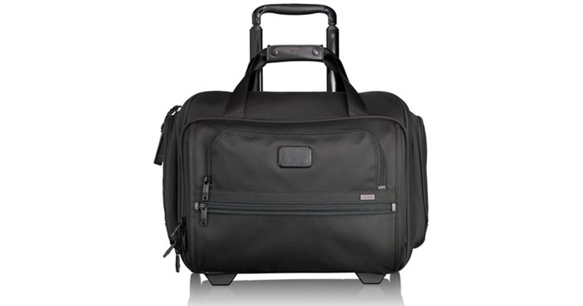 Tumi Black Alpha 2 Rolling Four Wheel Duffel Bag For Men