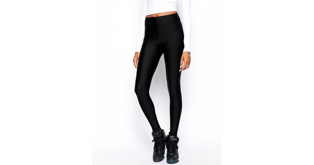 black disco leggings