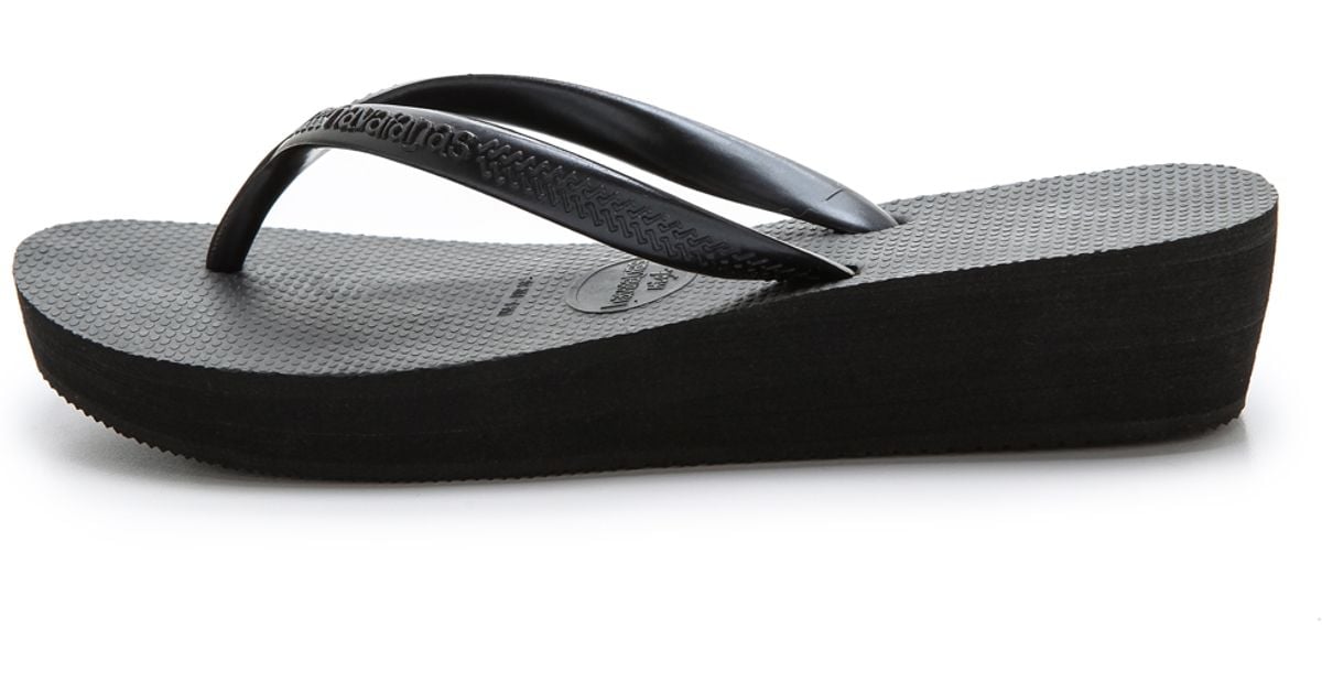 havaianas wedge black