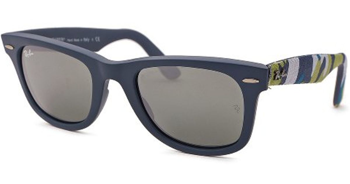 ray ban blue womens original wayfarer urban camouflage blue sunglasses product 2 893806508 normal