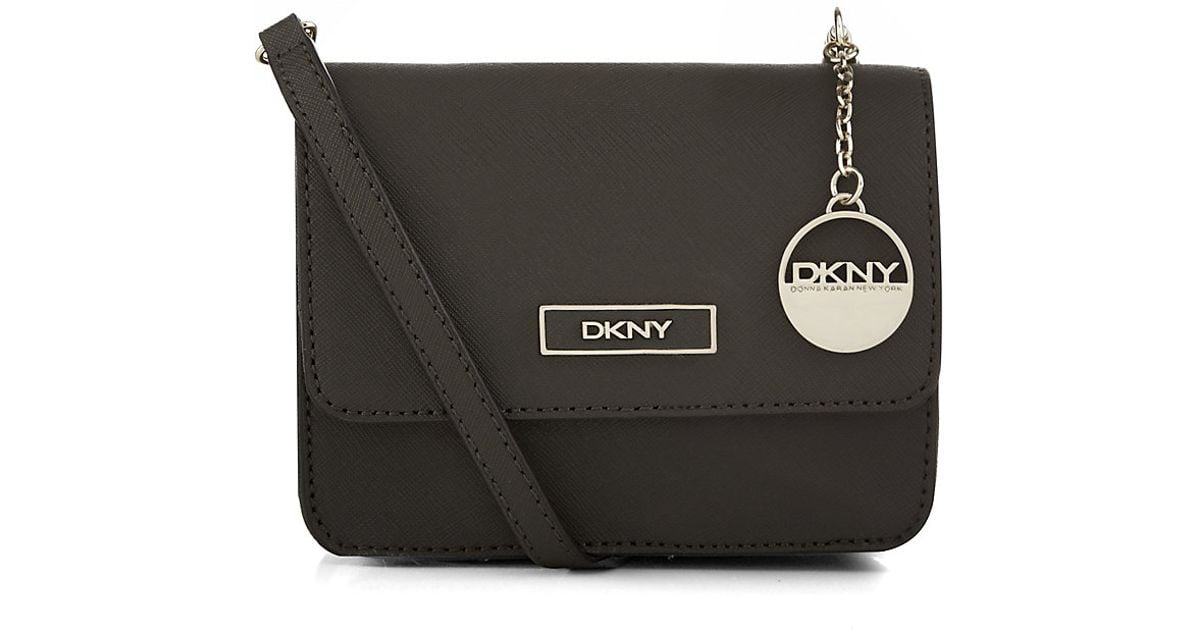 Dkny Saffiano Mini Crossbody Bag in Gray Lyst