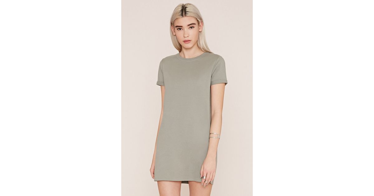 Black Letter Print Cuffed Sleeve Loose T-Shirt Dress ...
