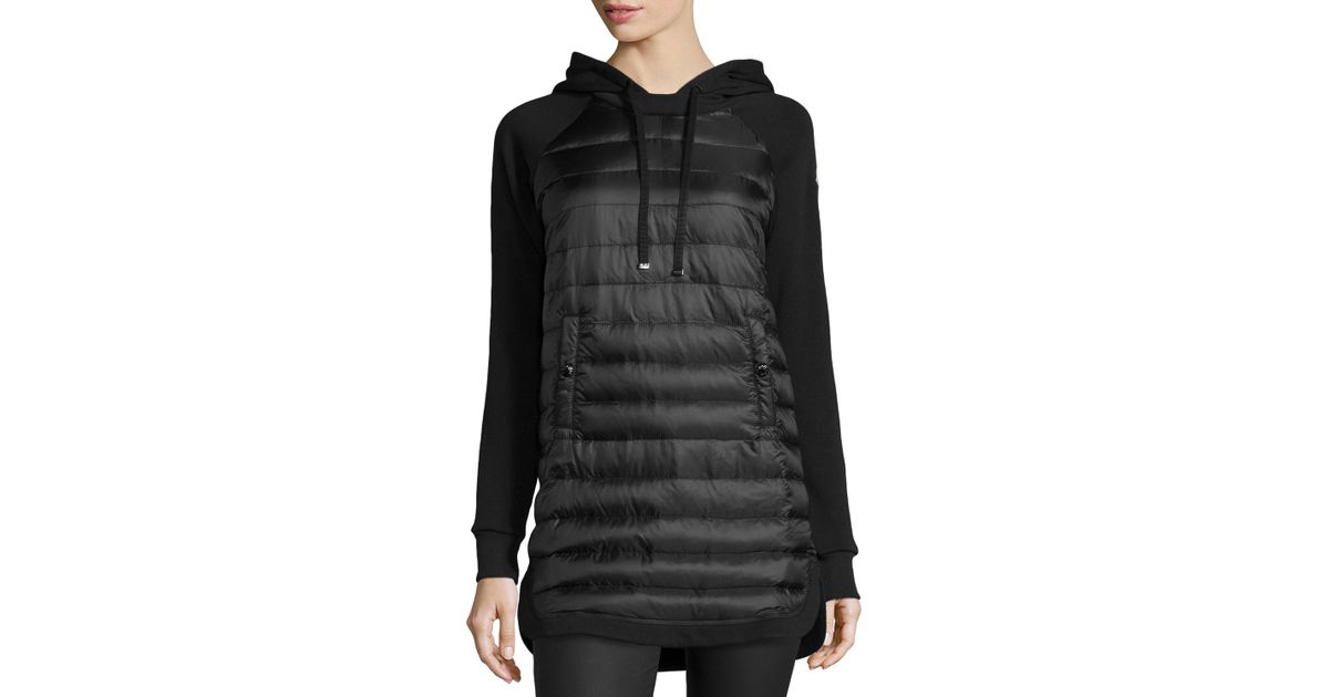 moncler puffer-front pullover jacket black moncler puffer-front pullover jacket black