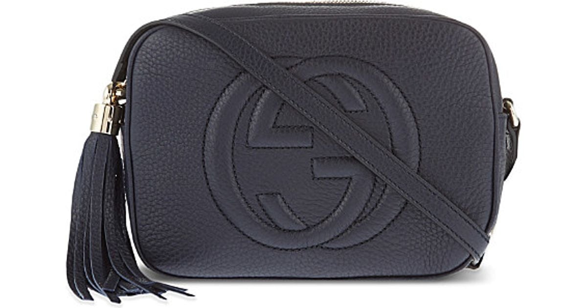 Gucci Blue Soho Leather Cross Body Bag